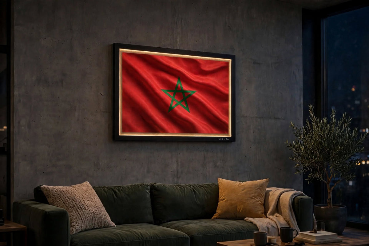 3D LED Flag Tableau - MOROCCO