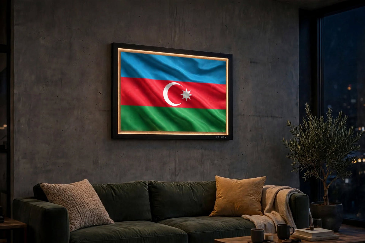 3D LED Flag Tableau - Azerbaijan