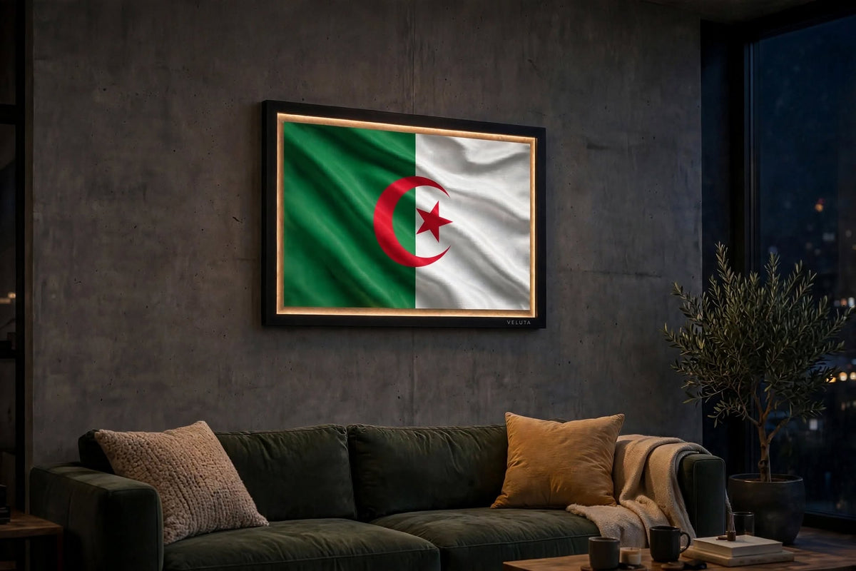 3D LED Flag Tableau - Algeria