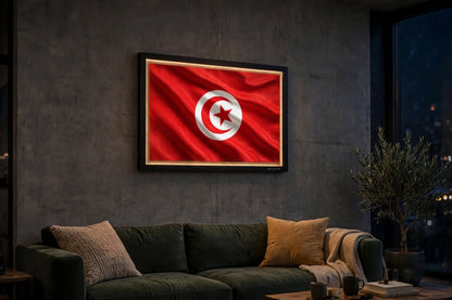 3D LED Flag Tableau - Tunisia