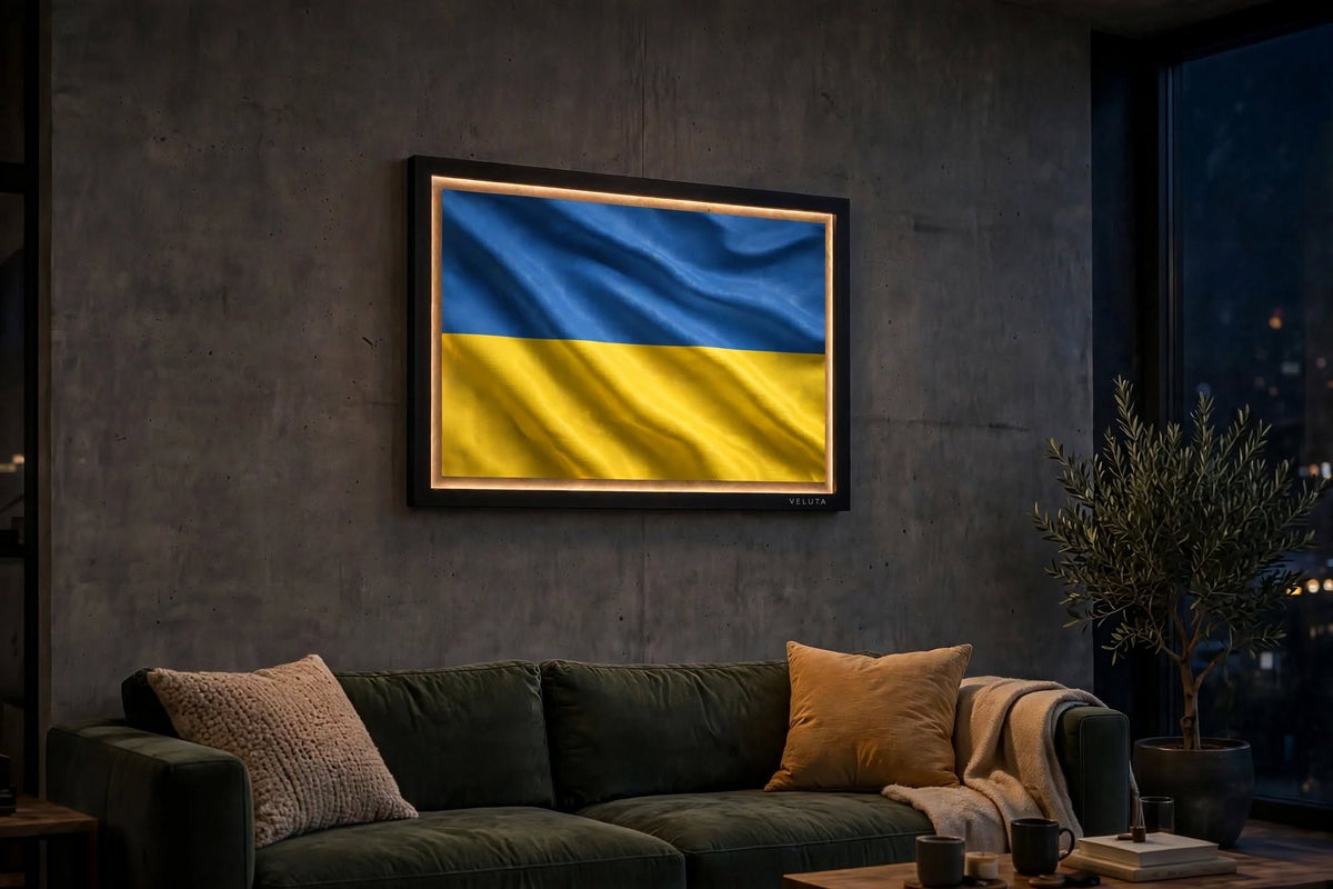 3D LED Flag Tableau - UKRAINE