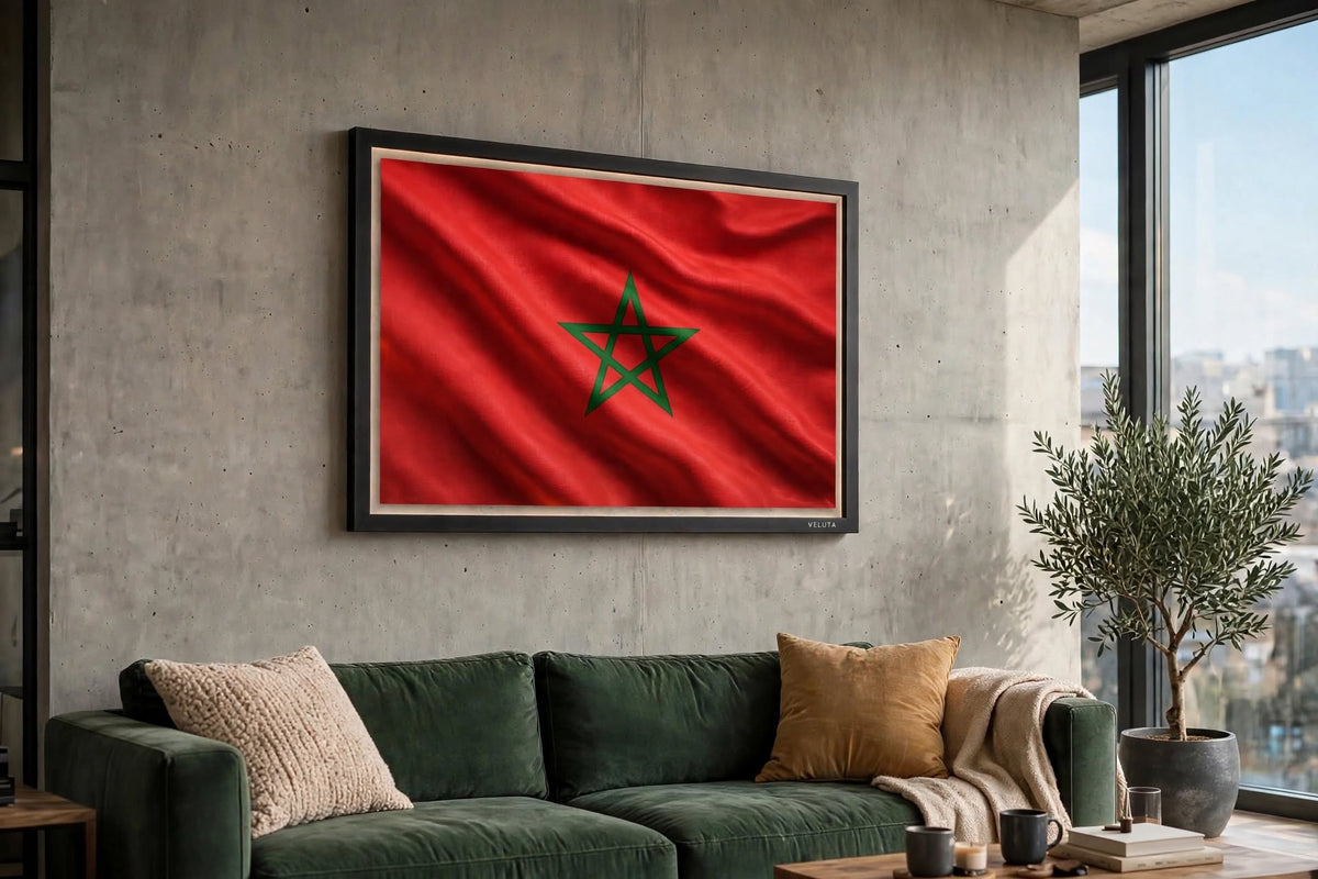 3D LED Flag Tableau - MOROCCO