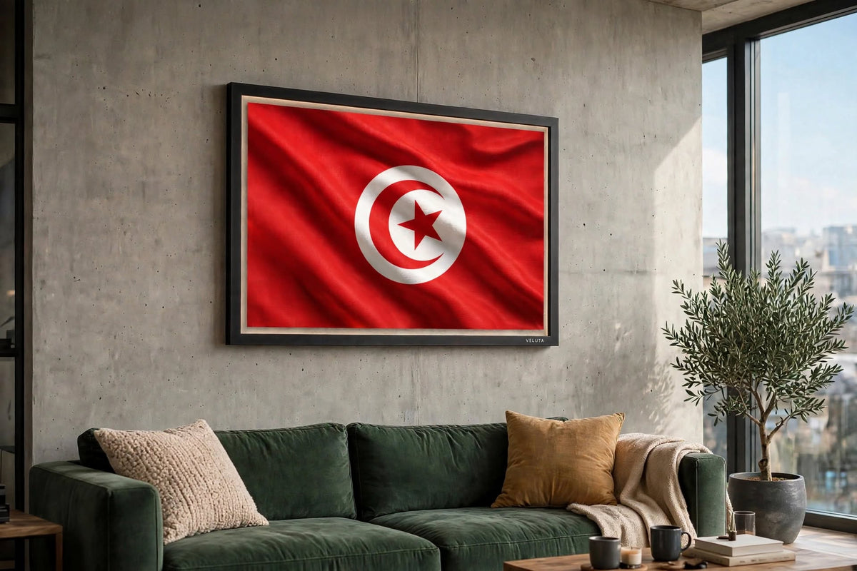 3D LED Flag Tableau - Tunisia