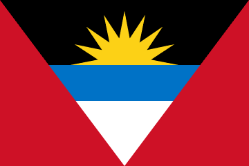Antigua and Barbuda Flag - VELUTA Office Daylight Lifestyle Premium Wall Art
