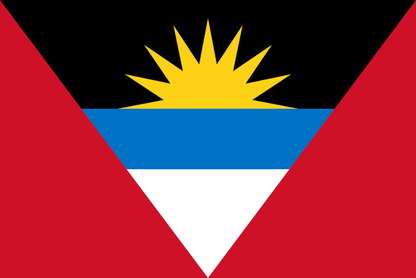 Antigua and Barbuda Flag - VELUTA Living Room Night LED Glow Premium Product Photo Real Tableau - Kurdistan Style