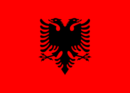 Albania Flag - VELUTA Living Room Night LED Glow Premium Product Photo Real Tableau - Kurdistan Style