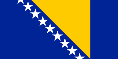 Bosnia and Herzegovina Flag - VELUTA Living Room Night LED Glow Premium Product Photo Real Tableau - Kurdistan Style