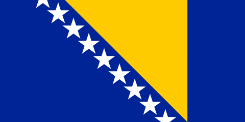 Bosnia and Herzegovina Flag - VELUTA Office Daylight Lifestyle Premium Wall Art