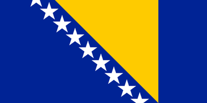 Bosnia and Herzegovina Flag - VELUTA Office Daylight Lifestyle Premium Wall Art