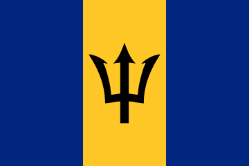 Barbados Flag - VELUTA Office Daylight Lifestyle Premium Wall Art