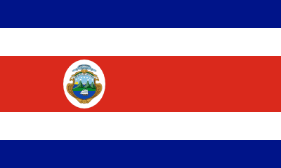 Costa Rica Flag - VELUTA Office Daylight Lifestyle Premium Wall Art