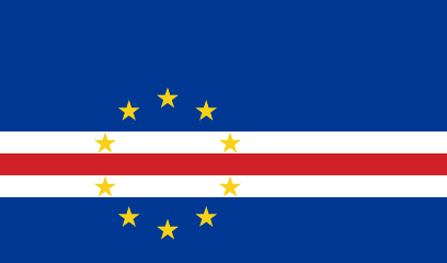 Cape Verde Flag - VELUTA Office Daylight Lifestyle Premium Wall Art