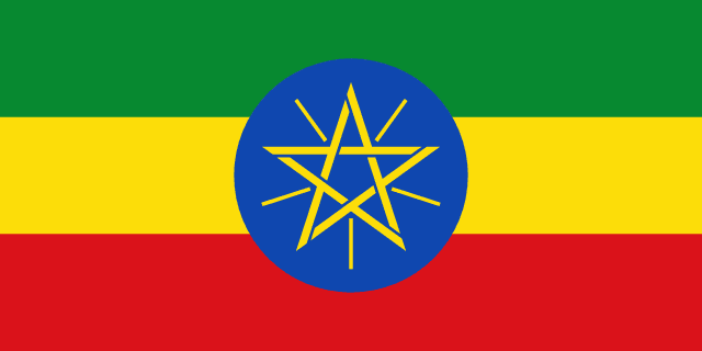 Ethiopia Flag - VELUTA Living Room Night LED Glow Premium Product Photo Real Tableau - Kurdistan Style