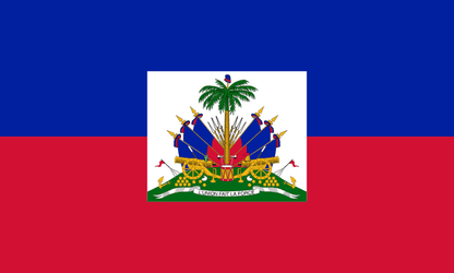 Haiti Flag - VELUTA Living Room Night LED Glow Premium Product Photo Real Tableau - Kurdistan Style