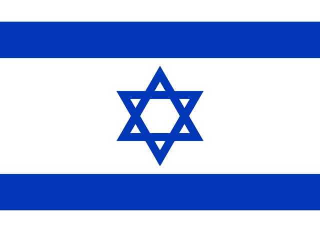 Israel Flag - VELUTA Living Room Night LED Glow Premium Product Photo Real Tableau - Kurdistan Style