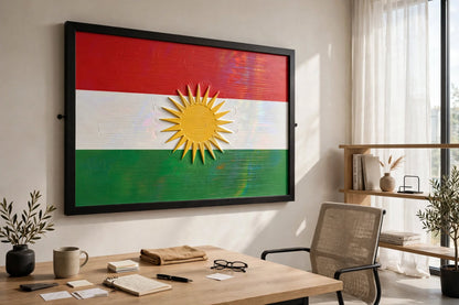 3D LED Flag Tableau - Lenticular Waving Flag Wall Art | Type-C Powered | Custom Flag