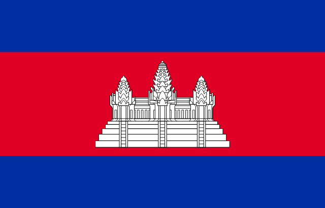 Cambodia Flag - VELUTA Living Room Night LED Glow Premium Product Photo Real Tableau - Kurdistan Style