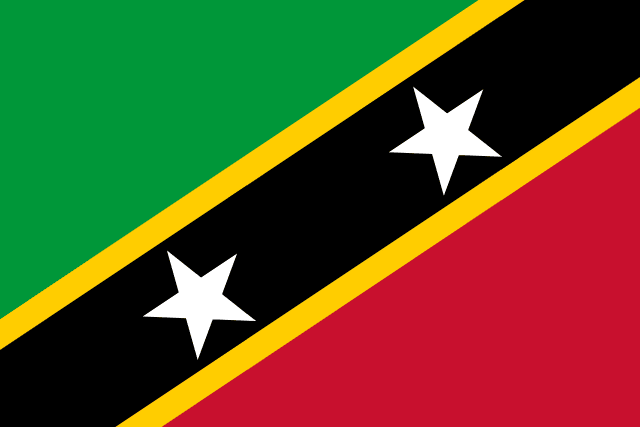Saint Kitts and Nevis Flag - VELUTA Living Room Night LED Glow Premium Product Photo Real Tableau - Kurdistan Style