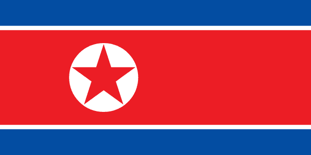 Korea North Flag - VELUTA Living Room Night LED Glow Premium Product Photo Real Tableau - Kurdistan Style