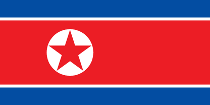 Korea North Flag - VELUTA Living Room Night LED Glow Premium Product Photo Real Tableau - Kurdistan Style