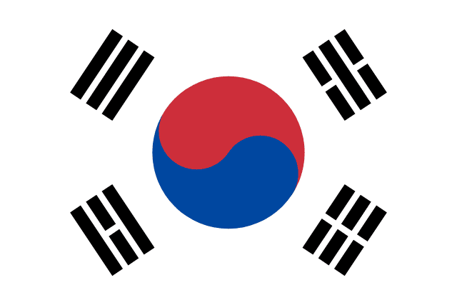 Korea South Flag - VELUTA Living Room Night LED Glow Premium Product Photo Real Tableau - Kurdistan Style