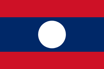 Laos Flag - VELUTA Office Daylight Lifestyle Premium Wall Art