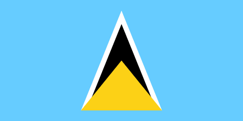 Saint Lucia Flag - VELUTA Office Daylight Lifestyle Premium Wall Art
