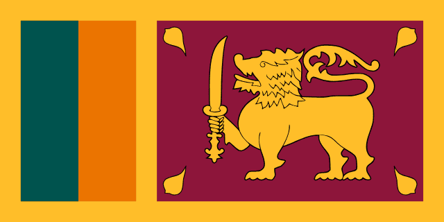 Sri Lanka Flag - VELUTA Living Room Night LED Glow Premium Product Photo Real Tableau - Kurdistan Style