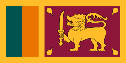 Sri Lanka Flag - VELUTA Living Room Night LED Glow Premium Product Photo Real Tableau - Kurdistan Style