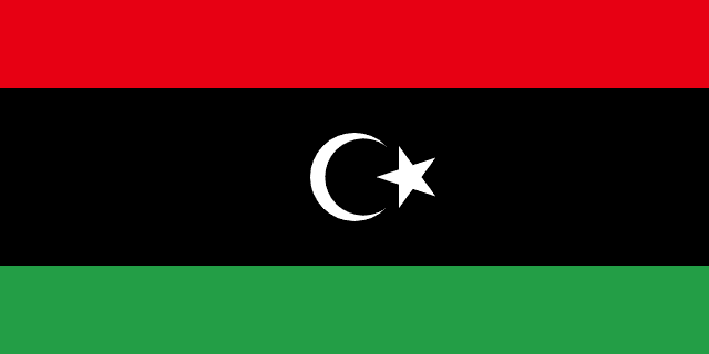 Libya Flag - VELUTA Living Room Night LED Glow Premium Product Photo Real Tableau - Kurdistan Style