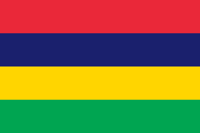 Mauritius Flag - VELUTA Living Room Night LED Glow Premium Product Photo Real Tableau - Kurdistan Style