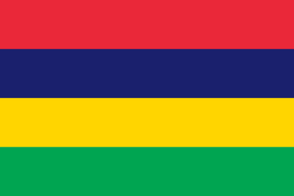 Mauritius Flag - VELUTA Living Room Night LED Glow Premium Product Photo Real Tableau - Kurdistan Style