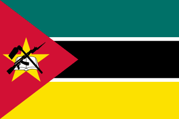 Mozambique Flag - VELUTA Office Daylight Lifestyle Premium Wall Art