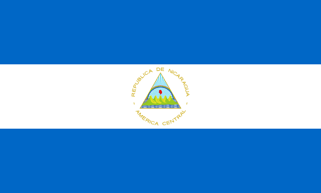 Nicaragua Flag - VELUTA Living Room Night LED Glow Premium Product Photo Real Tableau - Kurdistan Style