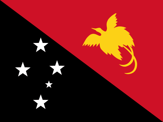 Papua New Guinea Flag - VELUTA Living Room Night LED Glow Premium Product Photo Real Tableau - Kurdistan Style