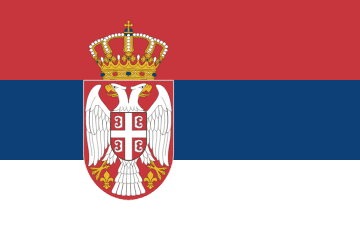 Serbia Flag - VELUTA Office Daylight Lifestyle Premium Wall Art