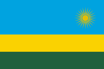 Rwanda Flag - VELUTA Office Daylight Lifestyle Premium Wall Art