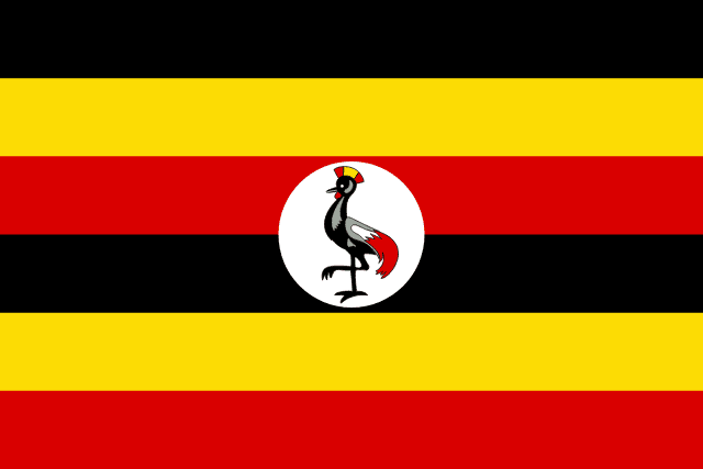 Uganda Flag - VELUTA Living Room Night LED Glow Premium Product Photo Real Tableau - Kurdistan Style