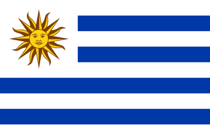 Uruguay Flag - VELUTA Living Room Night LED Glow Premium Product Photo Real Tableau - Kurdistan Style