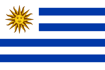 Uruguay Flag - VELUTA Office Daylight Lifestyle Premium Wall Art